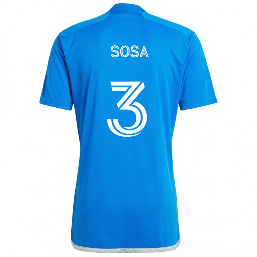 Niño Camiseta Joaquín Sosa #3 Azul Blanco 1ª Equipación 2024/25 La Camisa