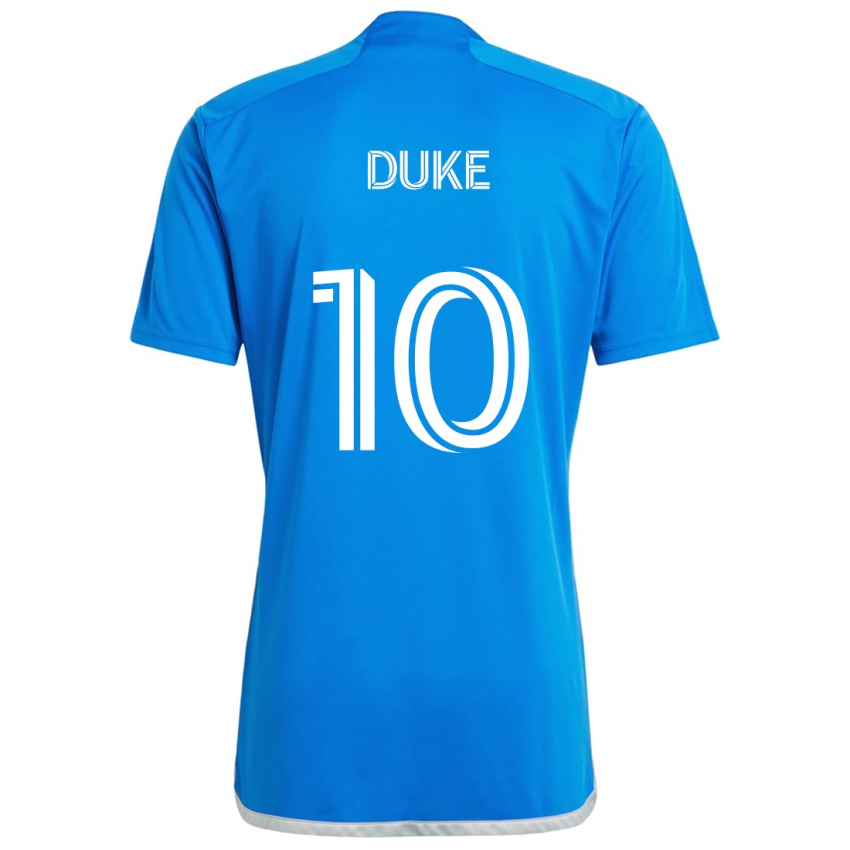 Niño Camiseta Bryce Duke #10 Azul Blanco 1ª Equipación 2024/25 La Camisa