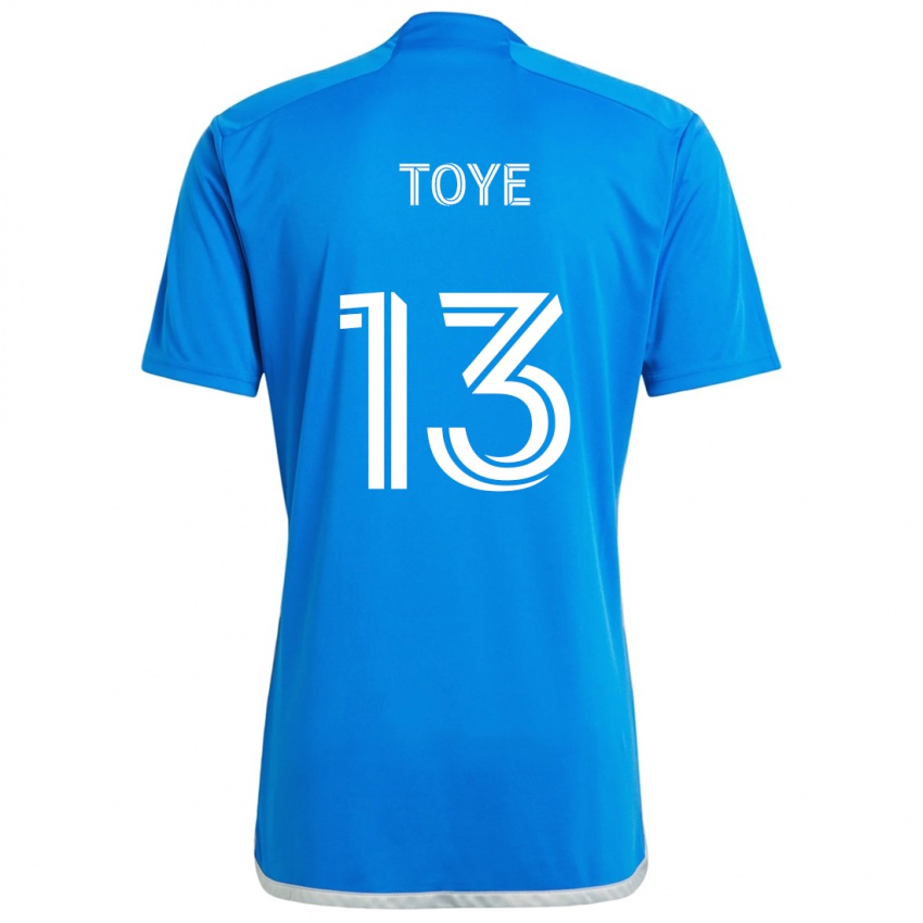 Niño Camiseta Mason Toye #13 Azul Blanco 1ª Equipación 2024/25 La Camisa