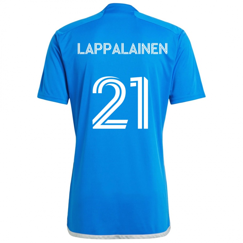 Niño Camiseta Lassi Lappalainen #21 Azul Blanco 1ª Equipación 2024/25 La Camisa