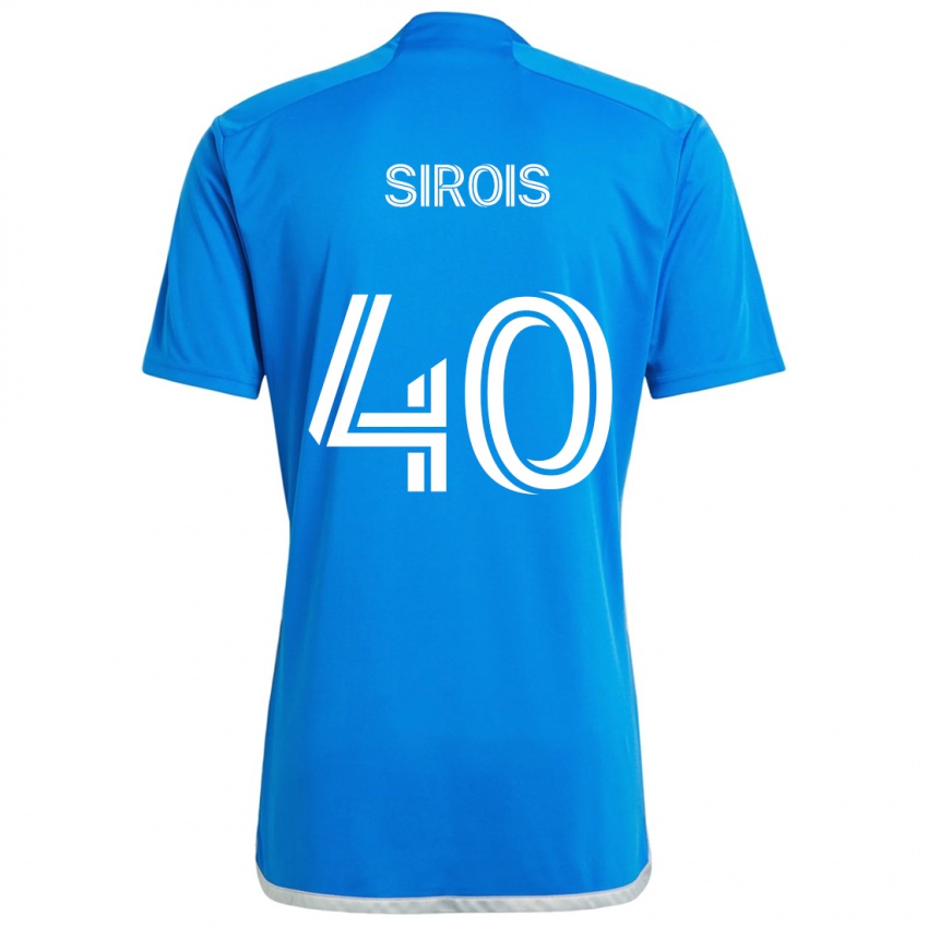 Niño Camiseta Jonathan Sirois #40 Azul Blanco 1ª Equipación 2024/25 La Camisa