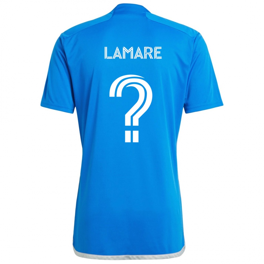 Niño Camiseta Samuel Lamare #0 Azul Blanco 1ª Equipación 2024/25 La Camisa