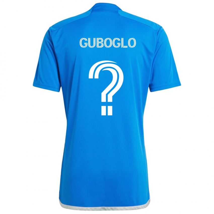 Niño Camiseta Yuri Guboglo #0 Azul Blanco 1ª Equipación 2024/25 La Camisa