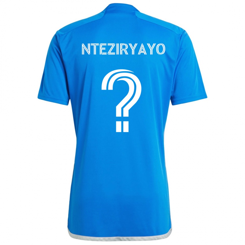 Niño Camiseta Josh Nteziryayo #0 Azul Blanco 1ª Equipación 2024/25 La Camisa