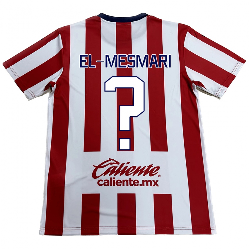 Niño Camiseta Bruce El-Mesmari #0 Rojo Blanco 1ª Equipación 2024/25 La Camisa