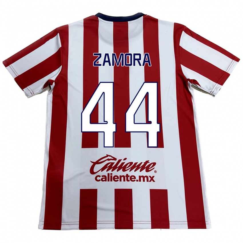 Niño Camiseta Saúl Zamora #44 Rojo Blanco 1ª Equipación 2024/25 La Camisa