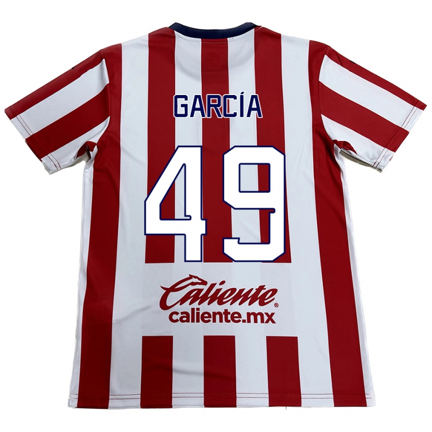 Niño Camiseta Gilberto García #49 Rojo Blanco 1ª Equipación 2024/25 La Camisa