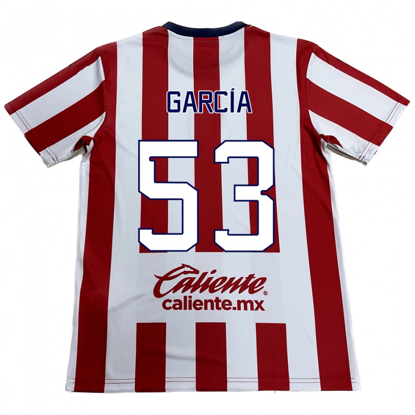 Niño Camiseta Uziel García #53 Rojo Blanco 1ª Equipación 2024/25 La Camisa