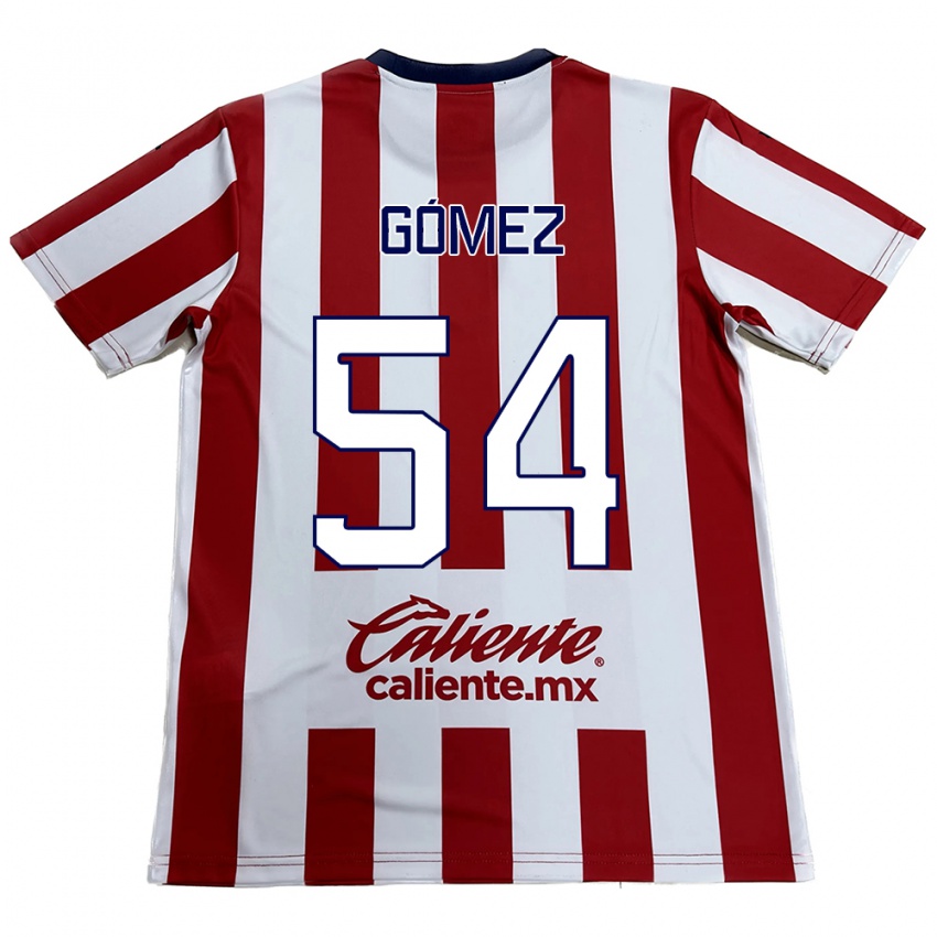 Niño Camiseta Miguel Gómez #54 Rojo Blanco 1ª Equipación 2024/25 La Camisa