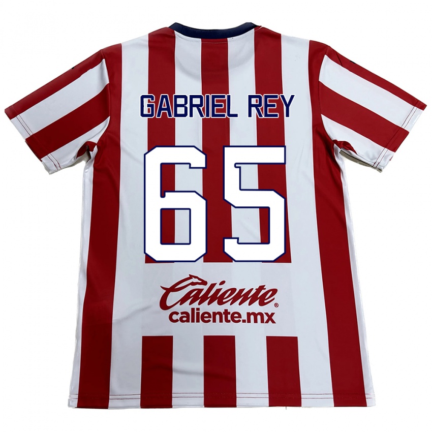 Niño Camiseta Luis Gabriel Rey #65 Rojo Blanco 1ª Equipación 2024/25 La Camisa