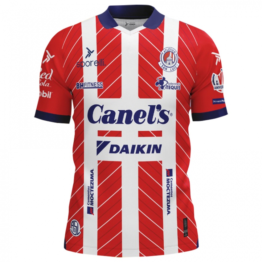 Niño Camiseta Ricardo Chávez #5 Rojo Blanco 1ª Equipación 2024/25 La Camisa