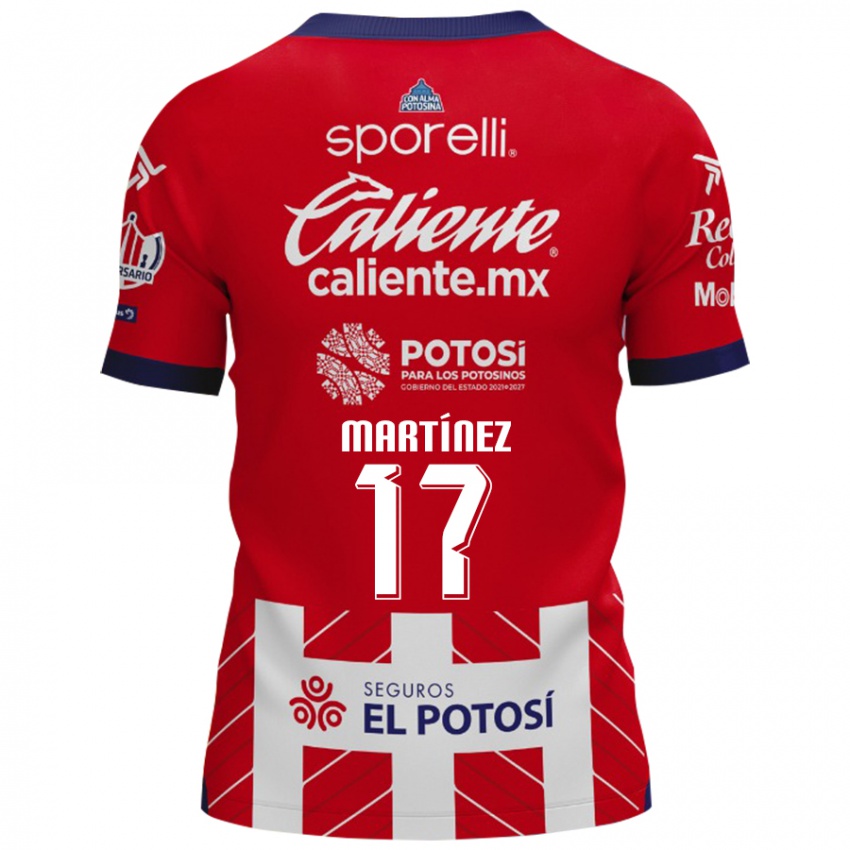 Niño Camiseta Gabriel Martínez #17 Rojo Blanco 1ª Equipación 2024/25 La Camisa