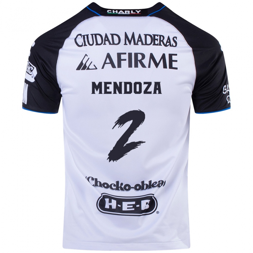 Niño Camiseta Omar Mendoza #2 Azul Negro 1ª Equipación 2024/25 La Camisa