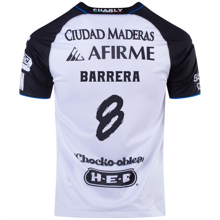 Niño Camiseta Pablo Barrera #8 Azul Negro 1ª Equipación 2024/25 La Camisa