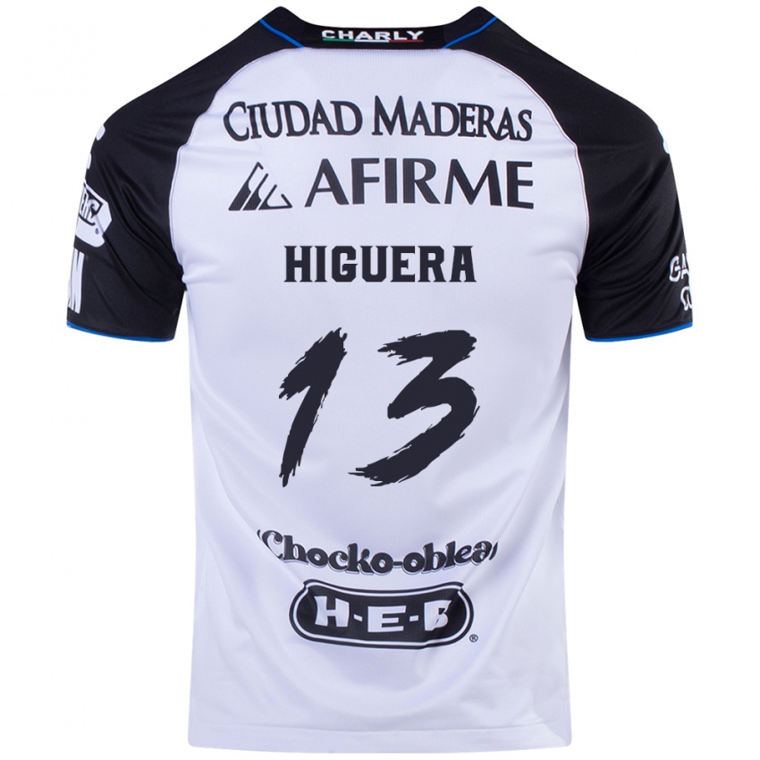 Niño Camiseta Carlos Higuera #13 Azul Negro 1ª Equipación 2024/25 La Camisa