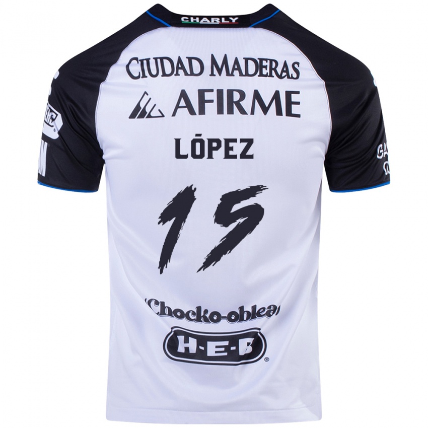 Niño Camiseta Víctor López #15 Azul Negro 1ª Equipación 2024/25 La Camisa