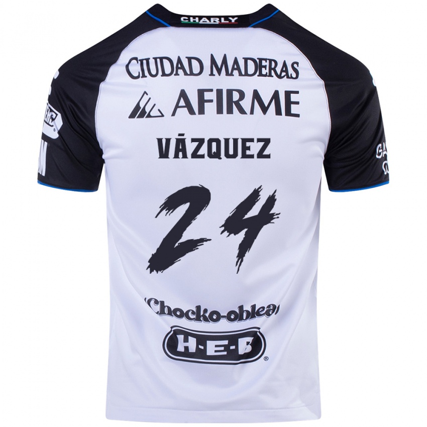 Niño Camiseta Brayton Vázquez #24 Azul Negro 1ª Equipación 2024/25 La Camisa