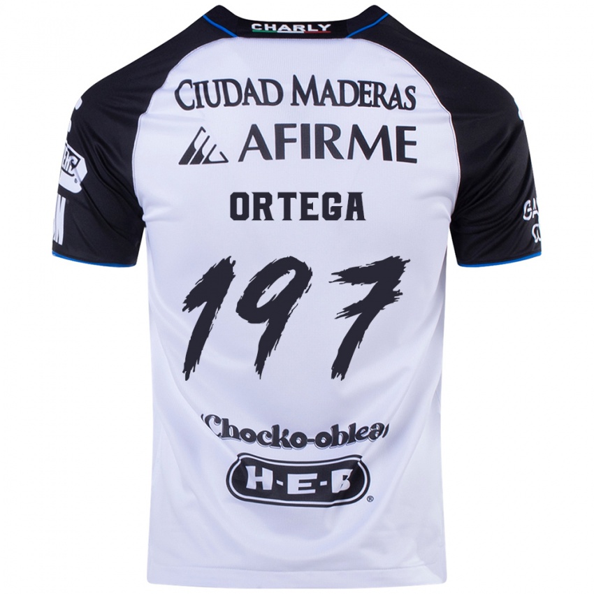 Niño Camiseta Javier Ortega #197 Azul Negro 1ª Equipación 2024/25 La Camisa