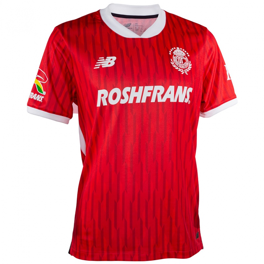 Niño Camiseta Bruno Méndez #0 Rojo Blanco 1ª Equipación 2024/25 La Camisa