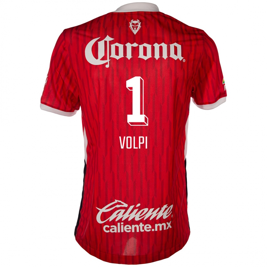 Niño Camiseta Tiago Volpi #1 Rojo Blanco 1ª Equipación 2024/25 La Camisa