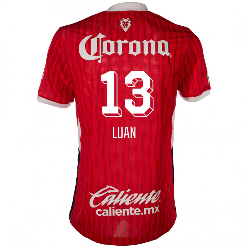 Niño Camiseta Luan #13 Rojo Blanco 1ª Equipación 2024/25 La Camisa