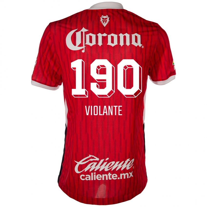 Niño Camiseta Isaías Violante #190 Rojo Blanco 1ª Equipación 2024/25 La Camisa