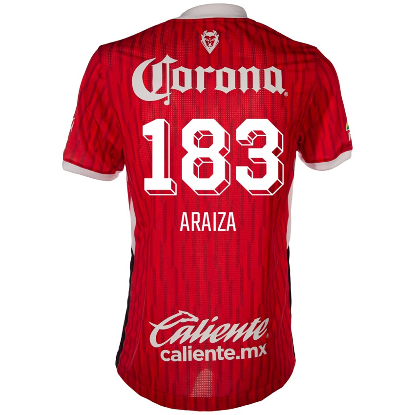 Niño Camiseta Daniel Araiza #183 Rojo Blanco 1ª Equipación 2024/25 La Camisa