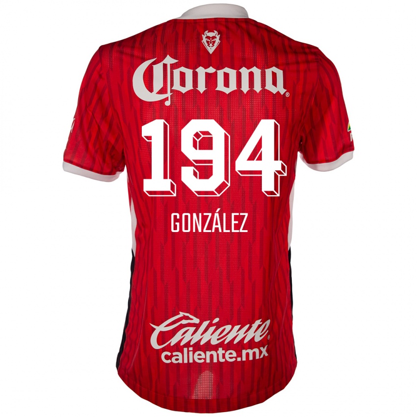 Niño Camiseta Cristopher González #194 Rojo Blanco 1ª Equipación 2024/25 La Camisa