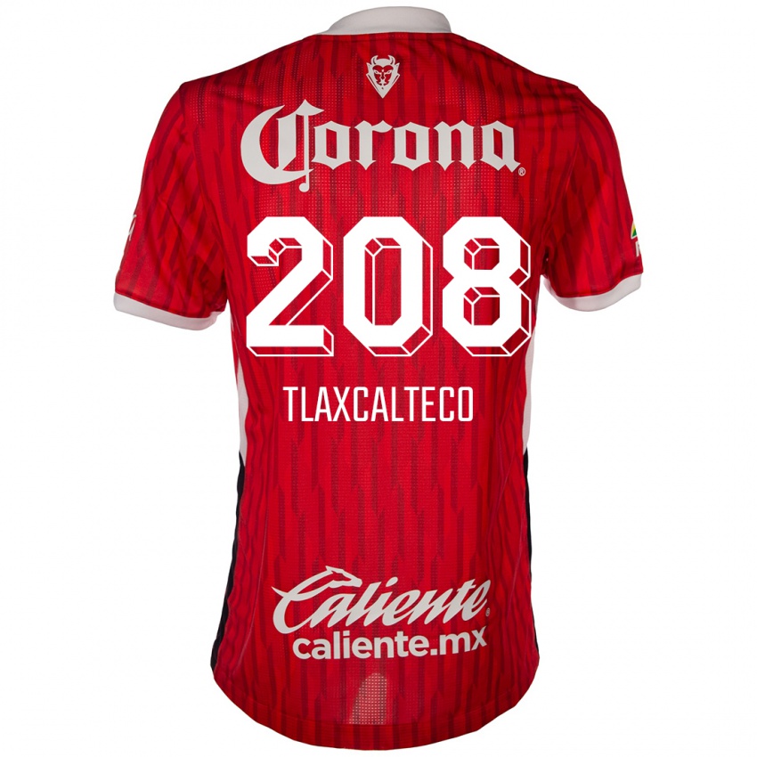 Niño Camiseta Sait Tlaxcalteco #208 Rojo Blanco 1ª Equipación 2024/25 La Camisa