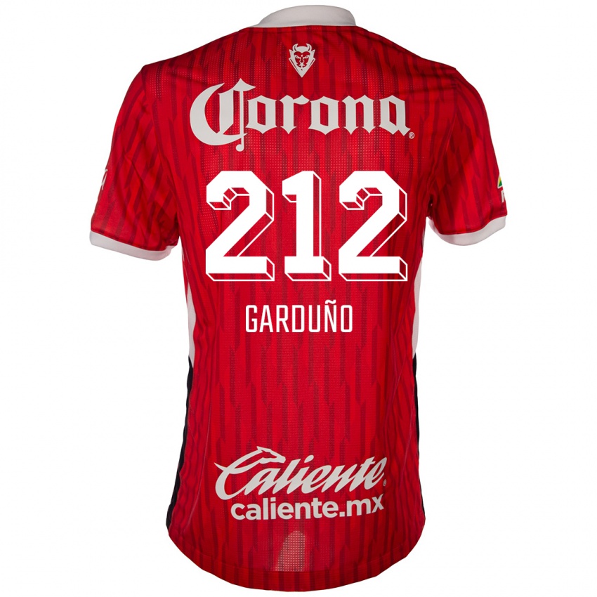 Niño Camiseta Carlos Garduño #212 Rojo Blanco 1ª Equipación 2024/25 La Camisa