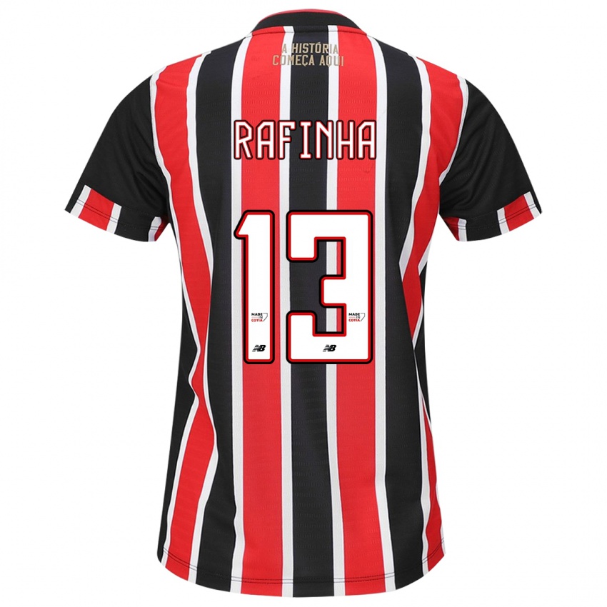 Niño Camiseta Rafinha #13 Negro Rojo Blanco 2ª Equipación 2024/25 La Camisa