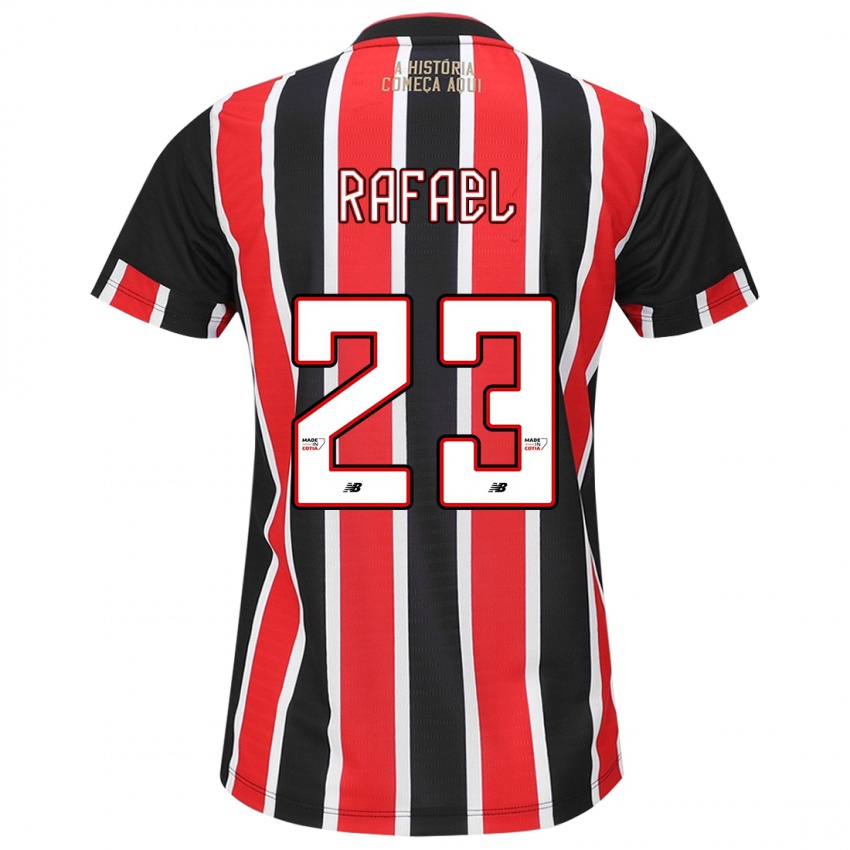 Niño Camiseta Rafael #23 Negro Rojo Blanco 2ª Equipación 2024/25 La Camisa