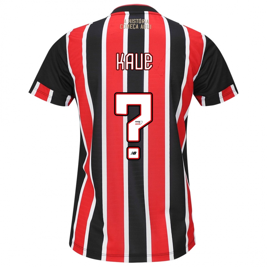 Niño Camiseta Kaue #0 Negro Rojo Blanco 2ª Equipación 2024/25 La Camisa