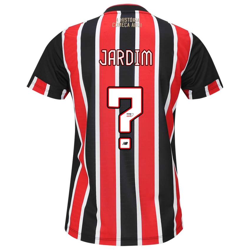 Niño Camiseta Welber Jardim #0 Negro Rojo Blanco 2ª Equipación 2024/25 La Camisa