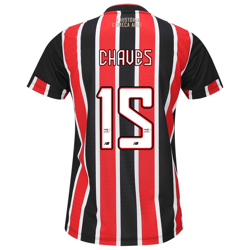 Niño Camiseta Carol Chaves #15 Negro Rojo Blanco 2ª Equipación 2024/25 La Camisa