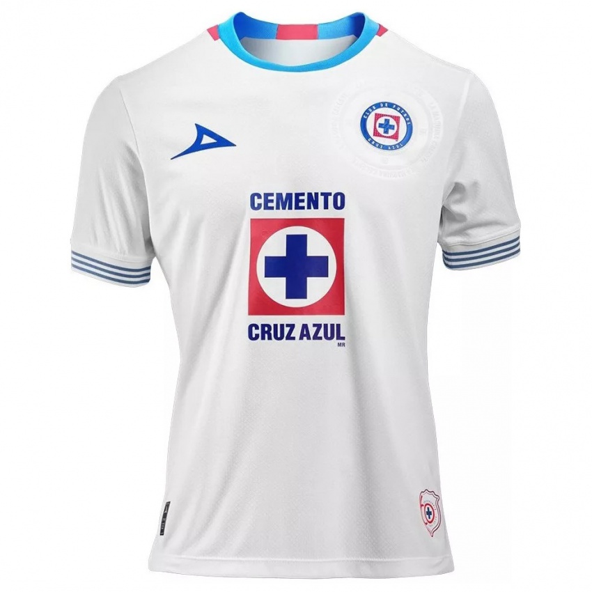 Niño Camiseta Rodrigo Huescas #18 Blanco Azul 2ª Equipación 2024/25 La Camisa