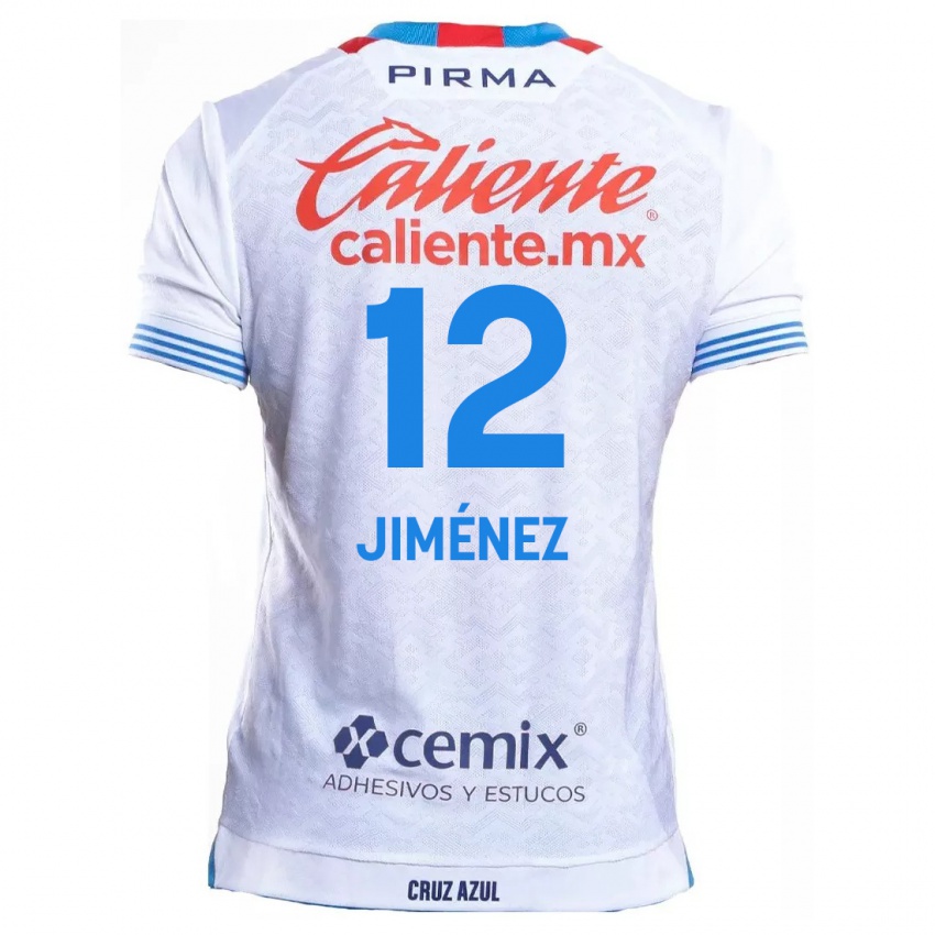 Niño Camiseta Luis Jiménez #12 Blanco Azul 2ª Equipación 2024/25 La Camisa