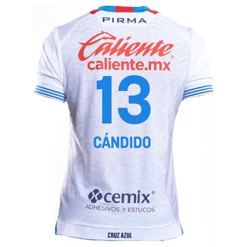 Niño Camiseta Camilo Cándido #13 Blanco Azul 2ª Equipación 2024/25 La Camisa