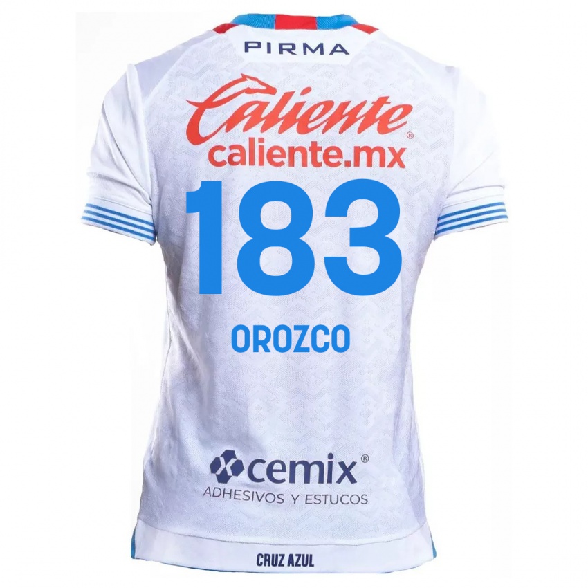 Niño Camiseta Fabrizzio Orozco #183 Blanco Azul 2ª Equipación 2024/25 La Camisa