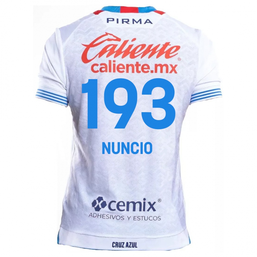 Niño Camiseta Jorge Nuncio #193 Blanco Azul 2ª Equipación 2024/25 La Camisa