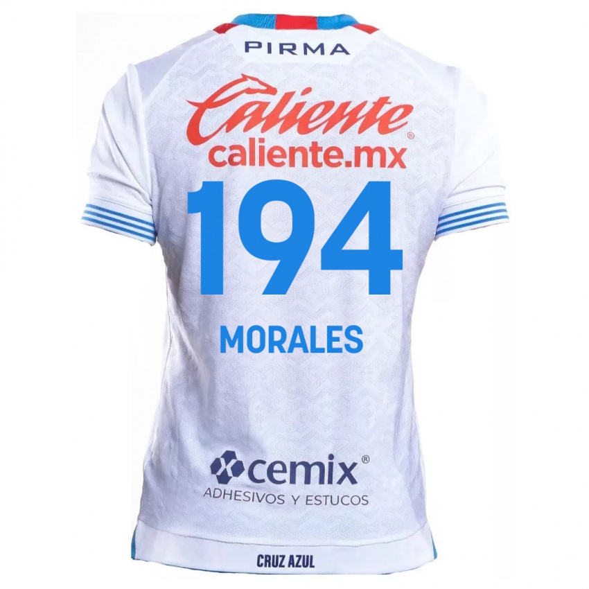 Niño Camiseta Amaury Morales #194 Blanco Azul 2ª Equipación 2024/25 La Camisa