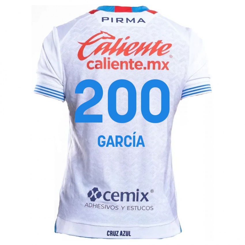 Niño Camiseta Jorge Garcia #200 Blanco Azul 2ª Equipación 2024/25 La Camisa