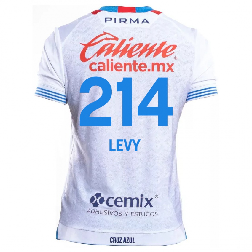 Niño Camiseta Mateo Levy #214 Blanco Azul 2ª Equipación 2024/25 La Camisa