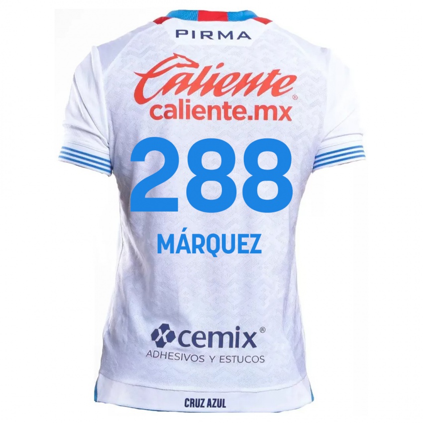 Niño Camiseta Víctor Márquez #288 Blanco Azul 2ª Equipación 2024/25 La Camisa