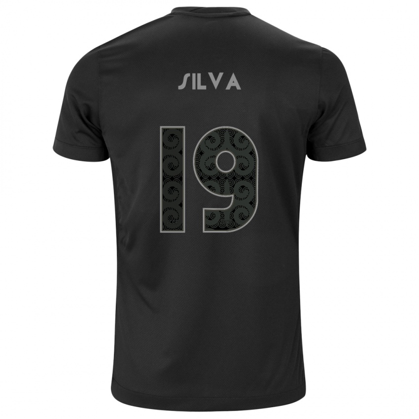 Niño Camiseta Gustavo Silva #19 Negro 2ª Equipación 2024/25 La Camisa