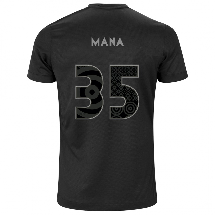 Niño Camiseta Leo Mana #35 Negro 2ª Equipación 2024/25 La Camisa