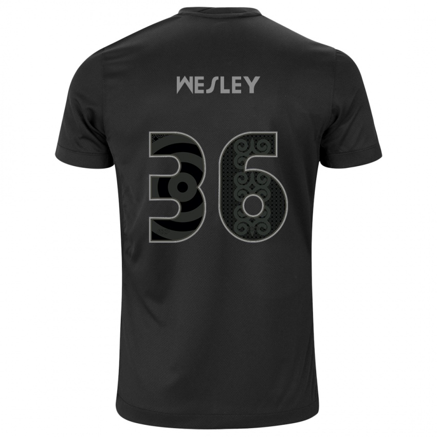 Niño Camiseta Wesley #36 Negro 2ª Equipación 2024/25 La Camisa