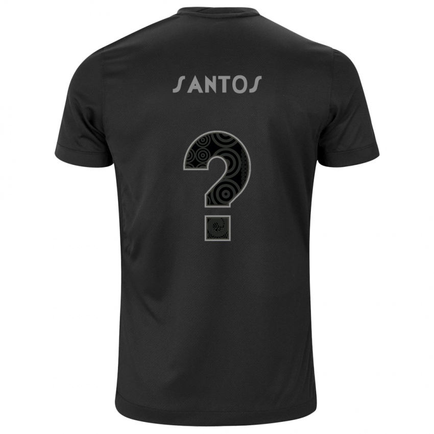 Niño Camiseta Renato Santos #0 Negro 2ª Equipación 2024/25 La Camisa