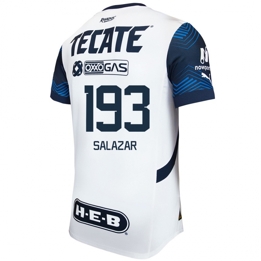 Niño Camiseta Jofran Salazar #193 Blanco Azul 2ª Equipación 2024/25 La Camisa