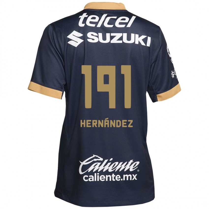 Niño Camiseta Marco Hernández #191 Obsidiana Dorada Blanca 2ª Equipación 2024/25 La Camisa